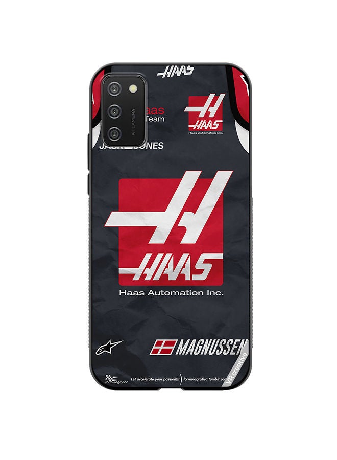 VR CREATIVE Protective Case Cover For Samsung Galaxy A02s Haas Logo Formula 1 Design Multicolour - Image 1
