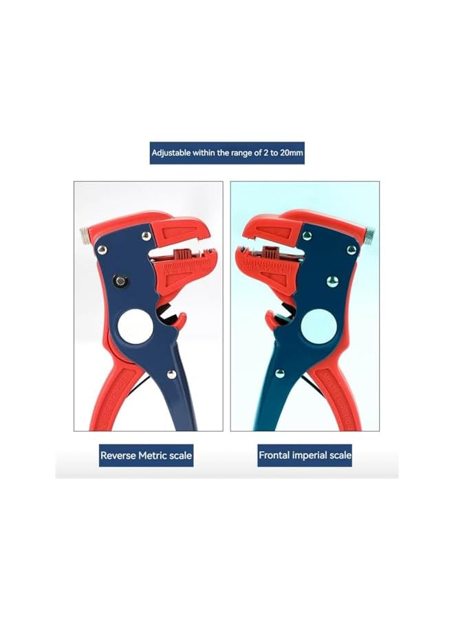 PROMASS 2 in 1 Multifunctional Self Adjusting Wire Stripper With Scale, Crimper Cable Cutter Pliers, Auto Wire Stripper and Cutter, Adjustable 10-24 AWG Electrical Cable Wire Stripping Tool for Electrician - Image 2