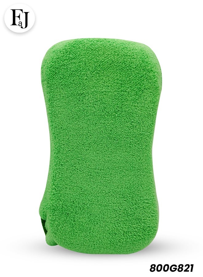 FAJ Microfiber Car Wash Sponge with Mesh Scrubber Layer Dual-Side Soft Cleaning Sponge for Car Wash, Bike, Kitchen, Office High Absorbent, Scratch-Free Cleaning Pad Size 20 × 10 cm - 8OOG821 - Image 1