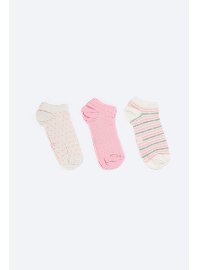 Carina Cotton Ankle Socks - 3 Pairs - Image 1
