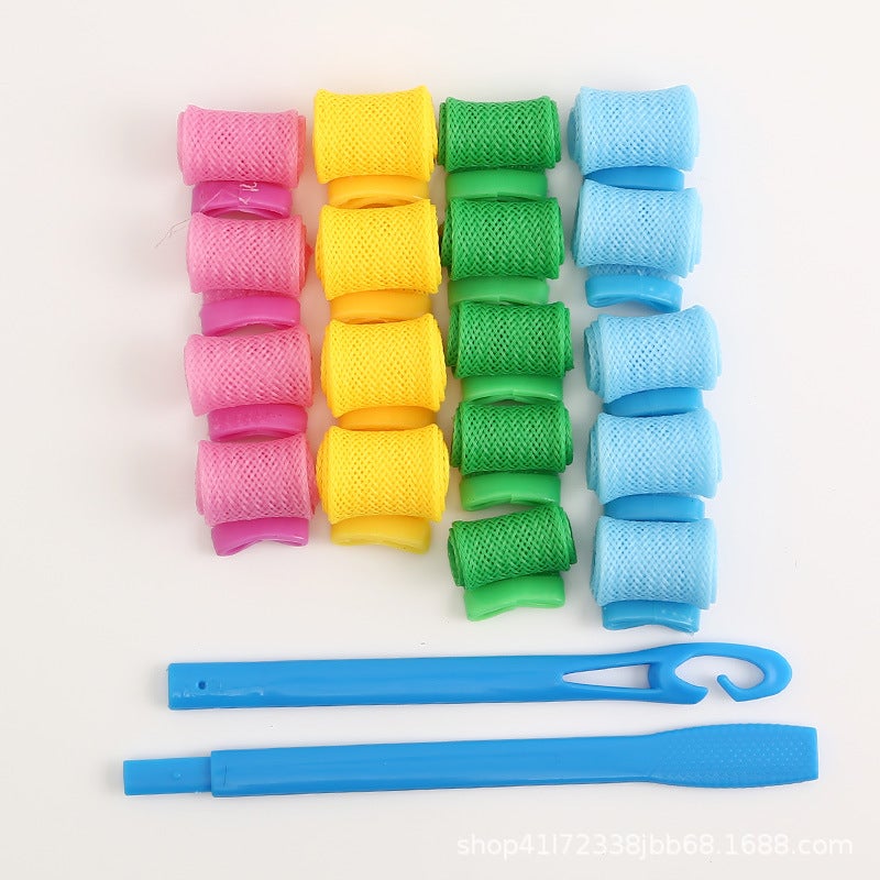 Curly Hair Artifact Plastic Roll Lazy Sleeping Stereotypes With Big Wave Curly Iron Egg Roll Hair Perm Roll Hair Roller - Image 4