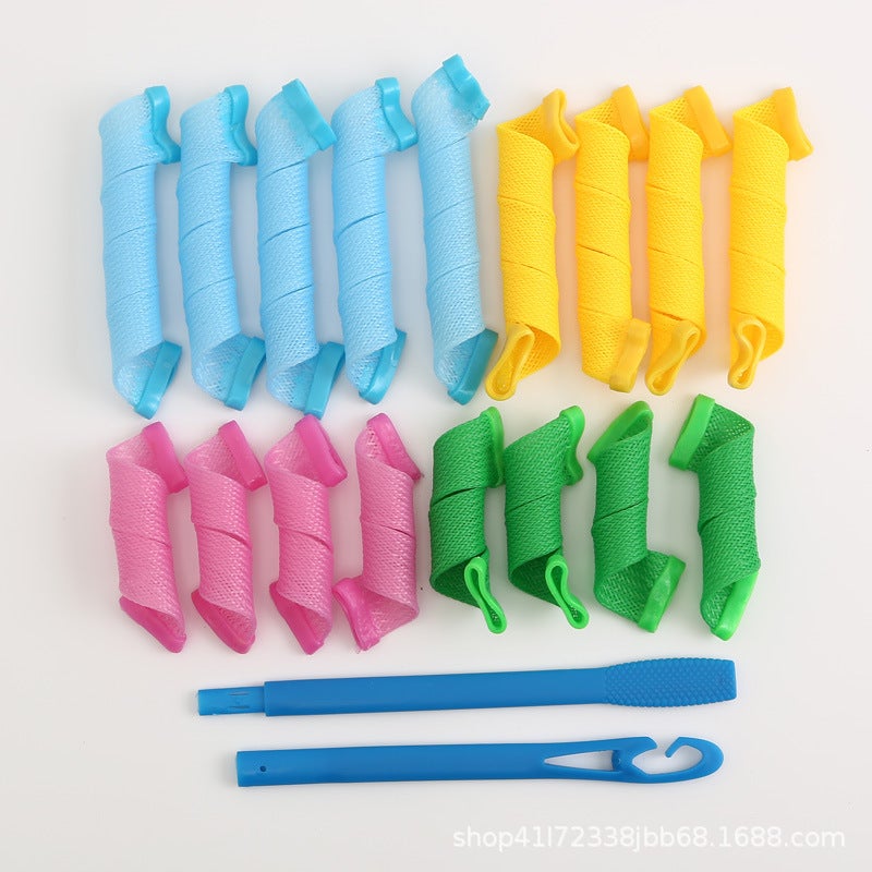 Curly Hair Artifact Plastic Roll Lazy Sleeping Stereotypes With Big Wave Curly Iron Egg Roll Hair Perm Roll Hair Roller - Image 1