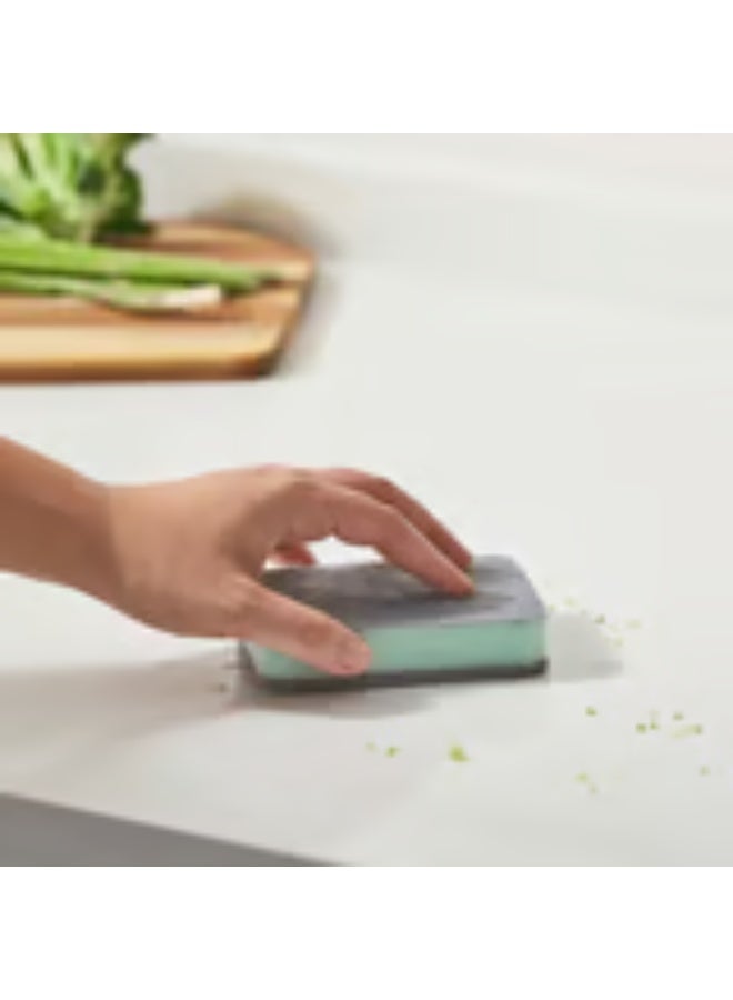 3-piece dish sponge set, green-grey color - Image 3