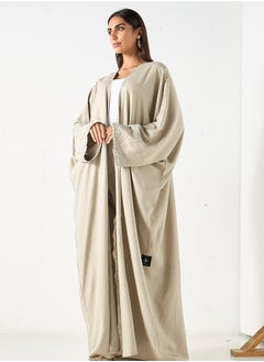 Hadiyath Al Madinah Pearl-Embellished Bisht Abaya - HM  - Image 1
