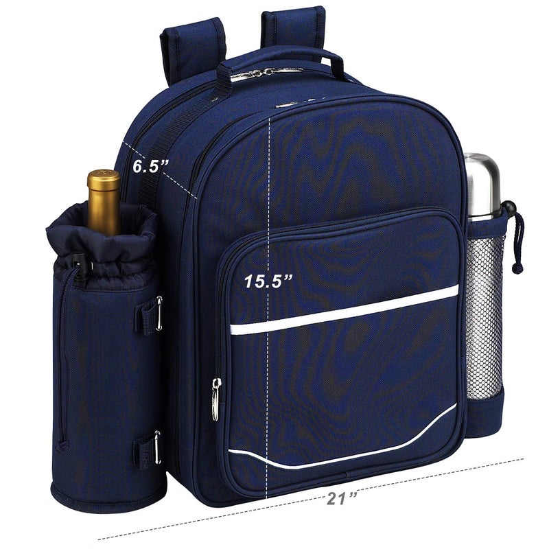 Picnic at Ascot Original Equipped 2 Person Picnic Backpack with Coffee Service, Cooler & Insulated Wine Holder - Designed & Assembled in the USA - Image 5