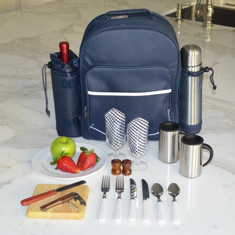 Picnic at Ascot Original Equipped 2 Person Picnic Backpack with Coffee Service, Cooler & Insulated Wine Holder - Designed & Assembled in the USA - Image 2