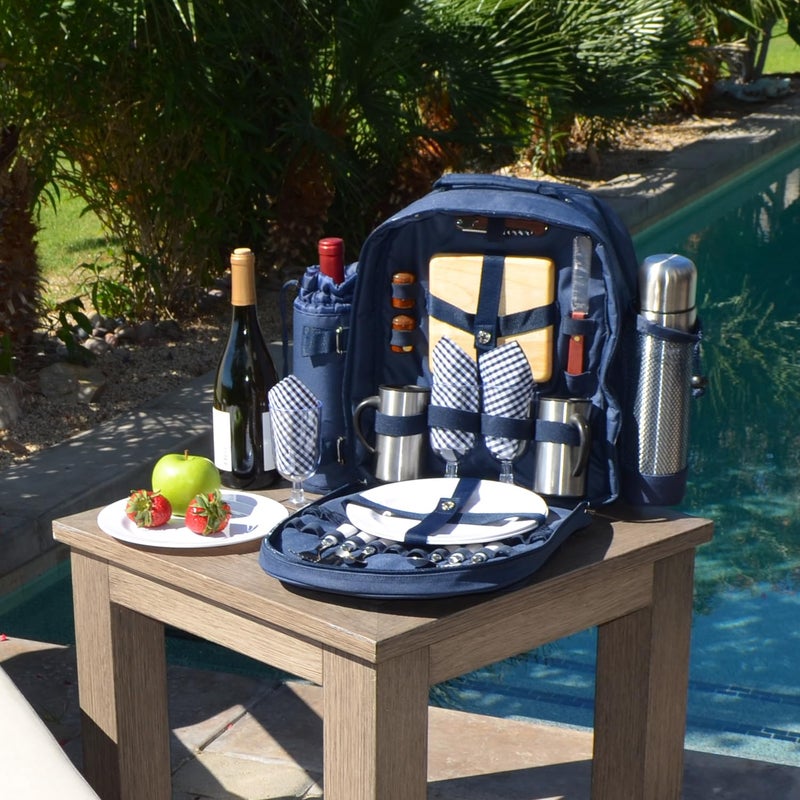 Picnic at Ascot Original Equipped 2 Person Picnic Backpack with Coffee Service, Cooler & Insulated Wine Holder - Designed & Assembled in the USA - Image 4