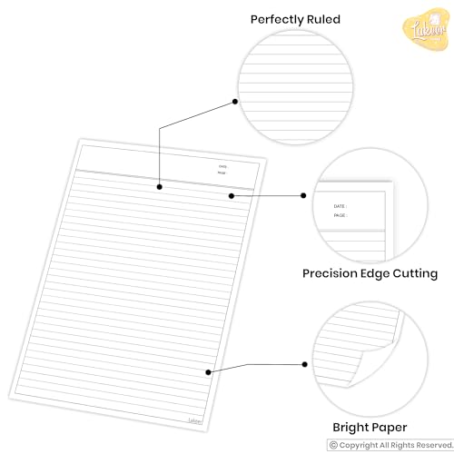 Lakeer A4 Ruled Paper White Color -100 GSM, Pack of 100 | for Project, Assignment, Practical, Homework and Etc. - Image 4