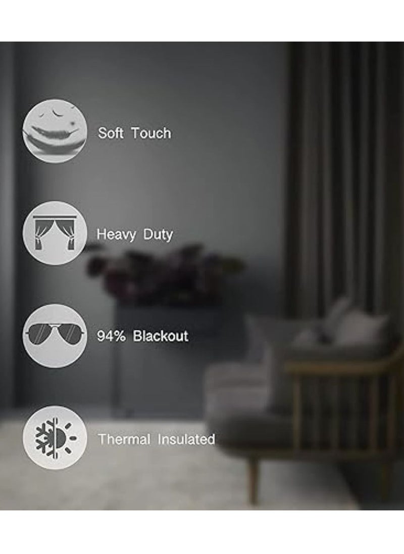 1 pair Thermal Insulated Blackout Curtain,Blackout Curtain with Eyelet Top,Heat Retention Energy Saving, Fashion Decoration, Blocks UV Rays Cloth for Living Room,Bedroom,130*213cm,Dark Gray - pzsku/Z5C61B37BB211BEB9483BZ/45/_/1733130899/2c96176a-9120-4473-9f96-4a61cb12baf3