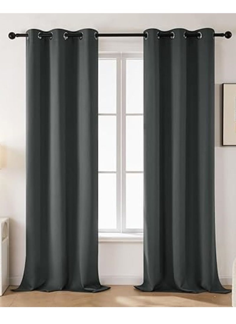 1 pair Thermal Insulated Blackout Curtain,Blackout Curtain with Eyelet Top,Heat Retention Energy Saving, Fashion Decoration, Blocks UV Rays Cloth for Living Room,Bedroom,130*213cm,Dark Gray - pzsku/Z5C61B37BB211BEB9483BZ/45/_/1733130944/75310d4a-88b7-4d09-801c-a80b96b56bc9