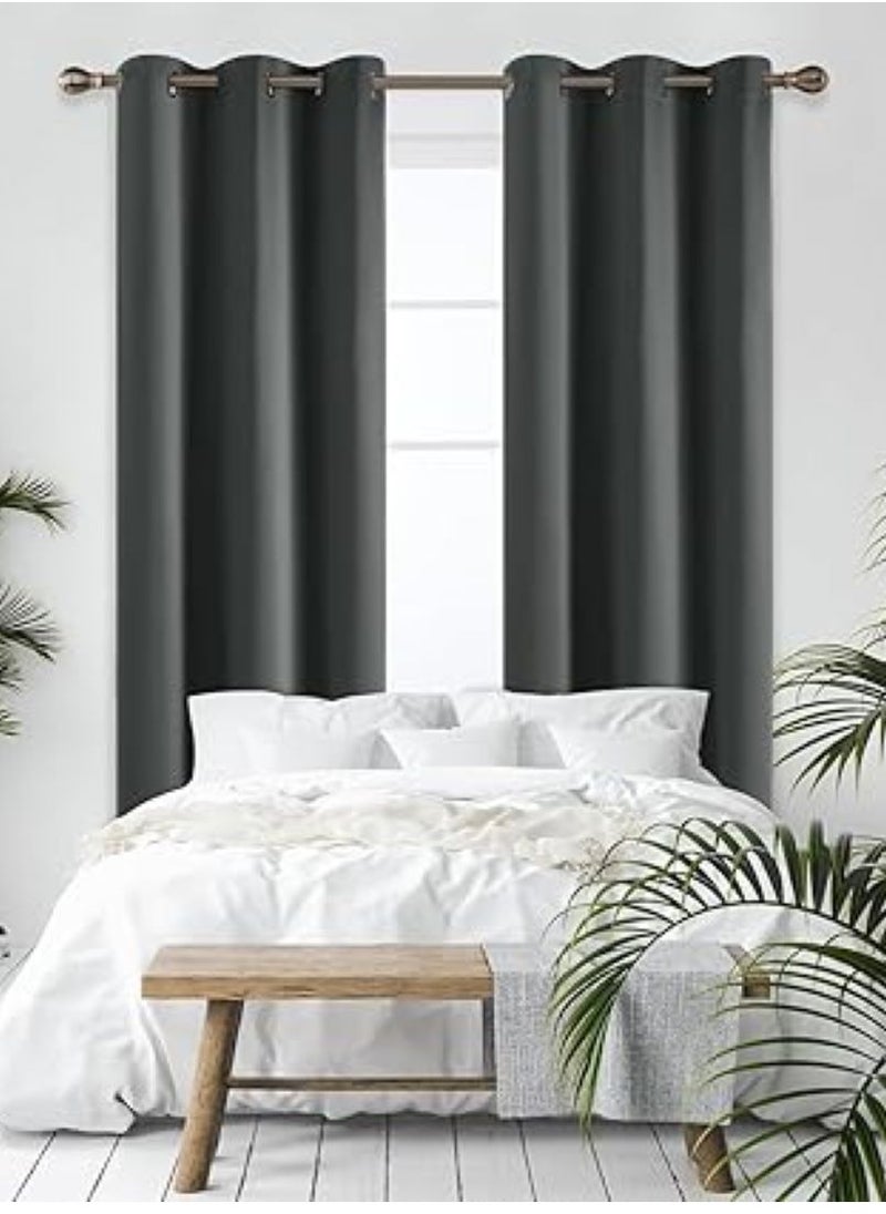 1 pair Thermal Insulated Blackout Curtain,Blackout Curtain with Eyelet Top,Heat Retention Energy Saving, Fashion Decoration, Blocks UV Rays Cloth for Living Room,Bedroom,130*213cm,Dark Gray - pzsku/Z5C61B37BB211BEB9483BZ/45/_/1733130946/68531af0-e72c-4a2c-be5d-69a3f5058a47