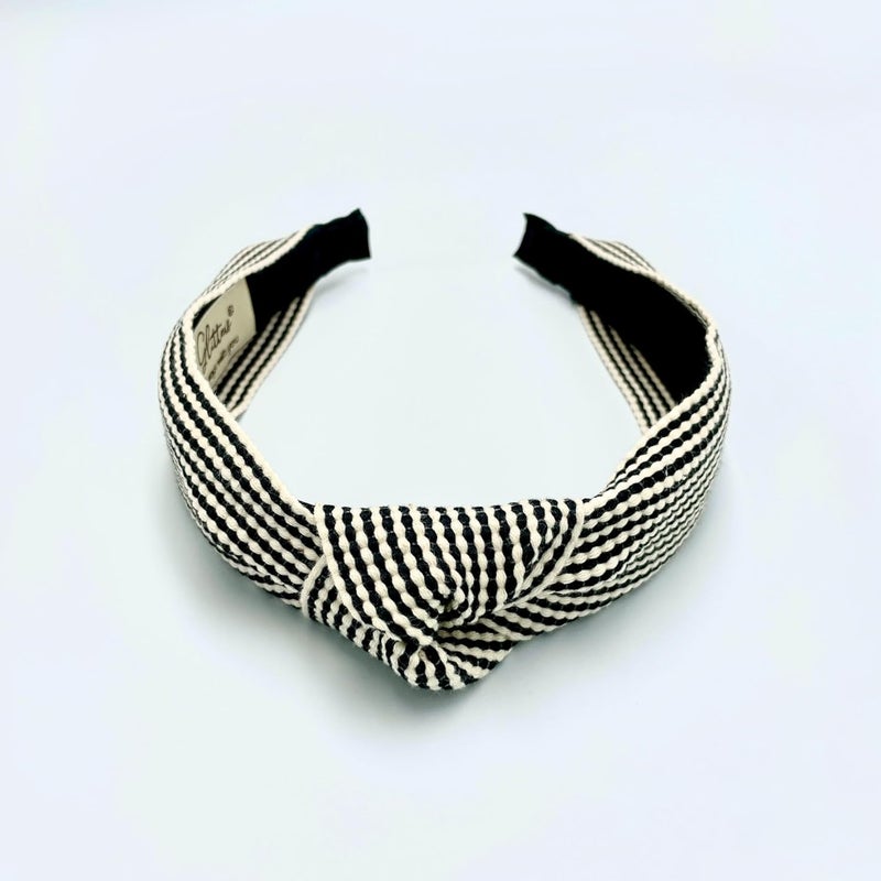 GLITTERS® Trendy and Stylish Check Line Knot Hairband for Kids and Girls - Image 2
