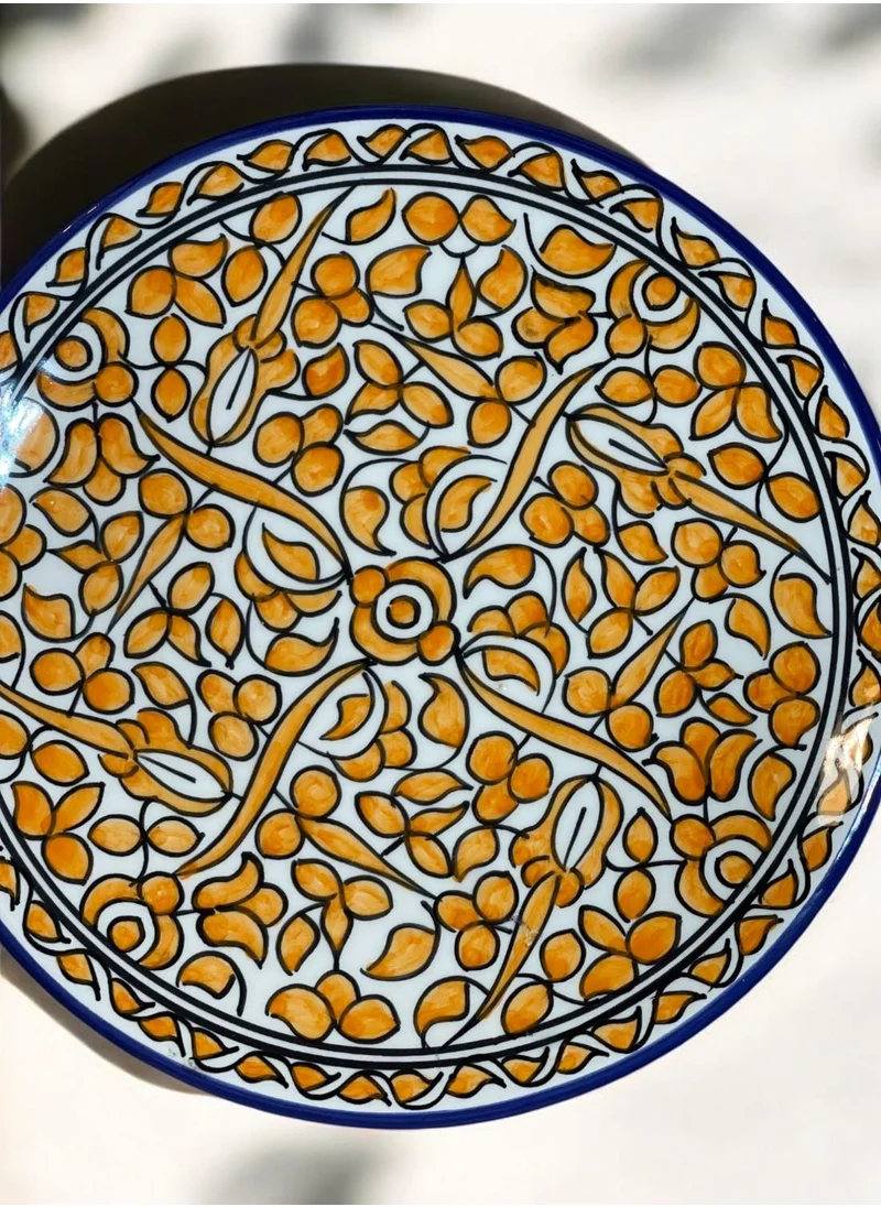 تادارت Flower Ceramic Plate size 28cm