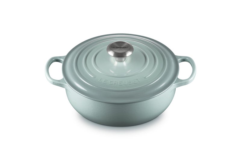 Le Creuset Enameled Cast Iron Signature Round Sauteuse 35qt Sea Salt