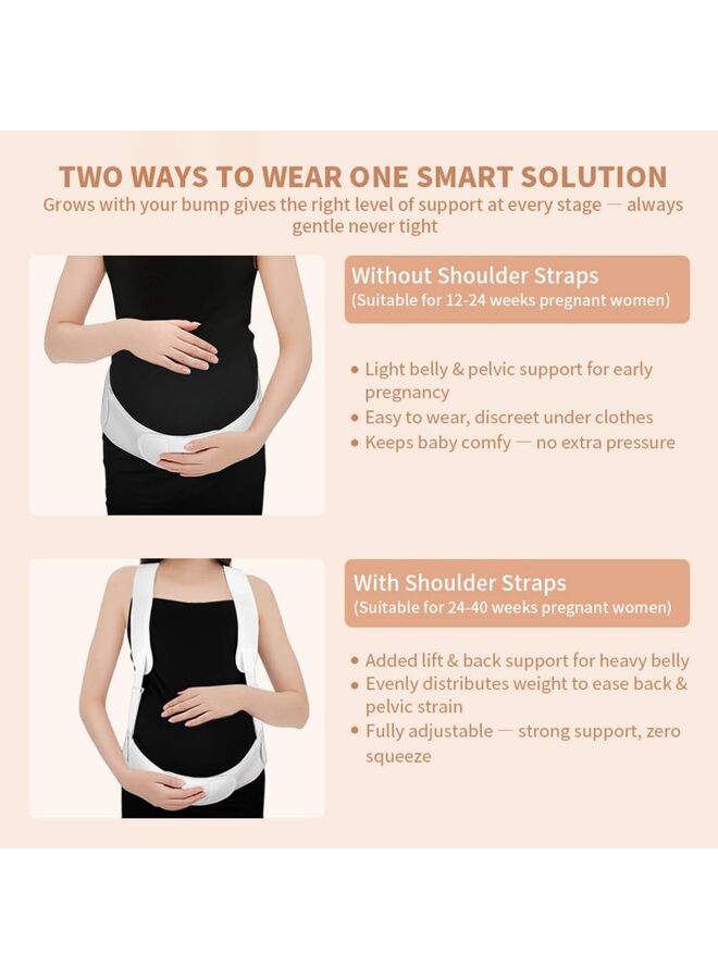 LAMAY Maternity Belly Bands for Pregnant Women - Soft & Breathable Pregnancy Belly Support Band, Adjustable Maternity Belt for Back, Pelvic Support, Comfortable, Easy to Use - Image 4
