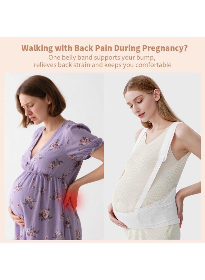 LAMAY Maternity Belly Bands for Pregnant Women - Soft & Breathable Pregnancy Belly Support Band, Adjustable Maternity Belt for Back, Pelvic Support, Comfortable, Easy to Use - Image 5