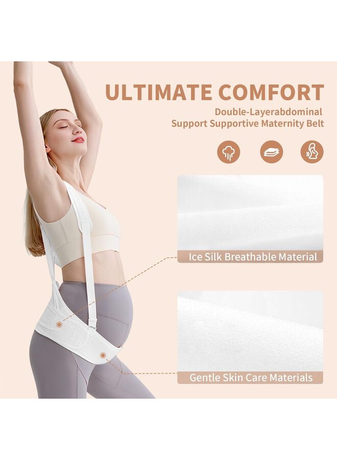 LAMAY Maternity Belly Bands for Pregnant Women - Soft & Breathable Pregnancy Belly Support Band, Adjustable Maternity Belt for Back, Pelvic Support, Comfortable, Easy to Use - Image 2