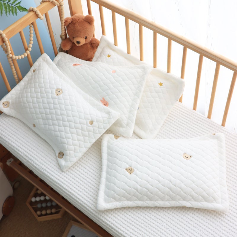 Children'S Pillow Class A Newborn Baby Pillow 0-6 Years Old Kindergarten Baby Summer Cool Feeling Removable Washable Ice Silk Pillow - Image 1