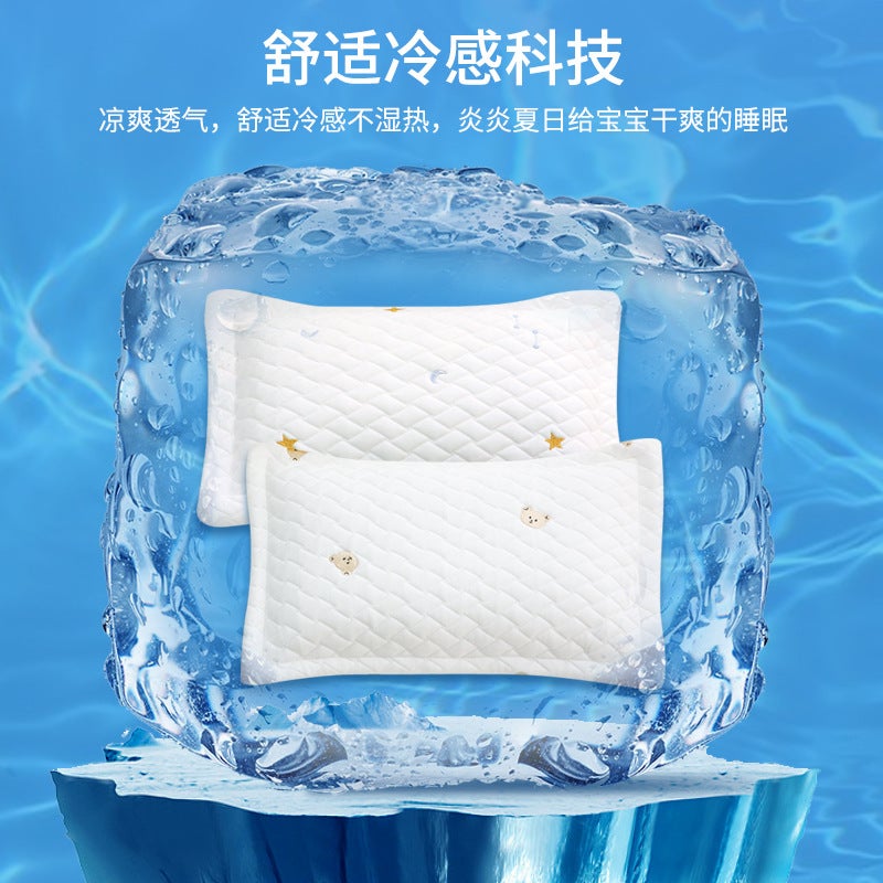 Children'S Pillow Class A Newborn Baby Pillow 0-6 Years Old Kindergarten Baby Summer Cool Feeling Removable Washable Ice Silk Pillow - Image 3