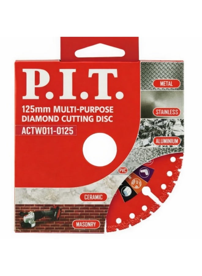 P.I.T 125mm Multi-Purpose Diamond Cutting Disc Model ACTW011-0125