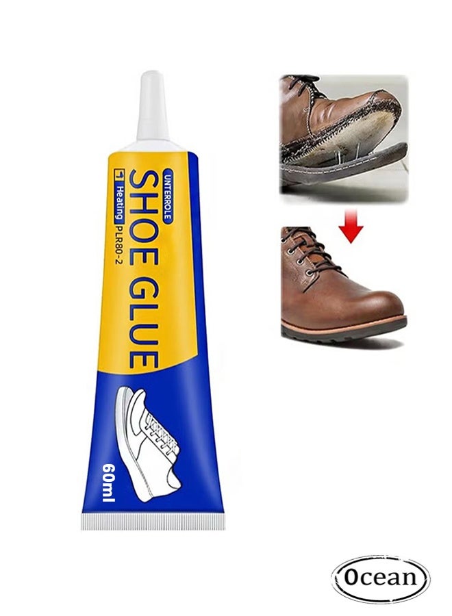 Ocean Shoe Glue Strong, Slow-Drying Transparent Shoe Repair Glue, Waterproof, Non-Hardening Glue for Shoes, Sole and Upper Repair Glue, Shoes Glue for Repairing Shoes, Boots, Leather（60ml） - Image 1