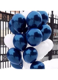 Düvenci Ticaret Metallic Navy Blue White Balloon Bouquet 20 Pcs  - Image 2