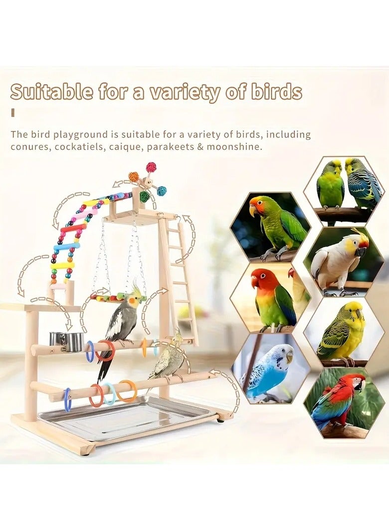 sharjah pigeon Parrots Wood Stand – Natural Wooden Perch Stand for Birds & Parrots | Stable Platform for Outdoor & Indoor Bird Play & Rest - Image 4