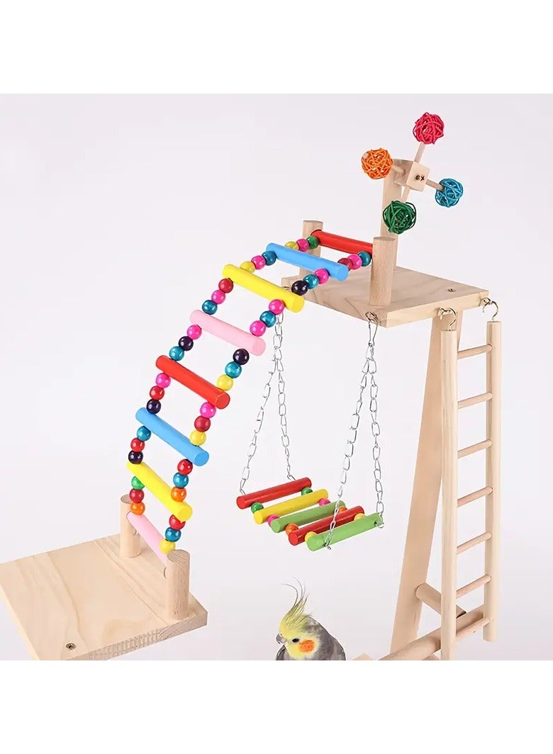 sharjah pigeon Parrots Wood Stand – Natural Wooden Perch Stand for Birds & Parrots | Stable Platform for Outdoor & Indoor Bird Play & Rest - Image 2