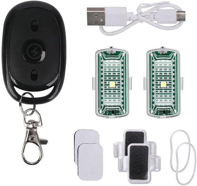 TERRIFI Wireless Rechargeable Strobe LED Lights 2 Pack with 600mAh Battery, RGB Emergency Warning Lamps for Car, Motorcycle, Bicycle & Outdoor Use, 7 Colors, Multiple Flash Modes, USB Powered - Image 5