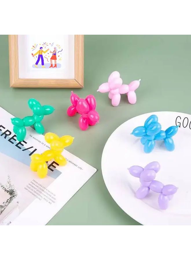 Random Color Dye 1pc Standing Balloon Dog Squeeze Toy Cute Fidget Stress Relief Gift - Image 3