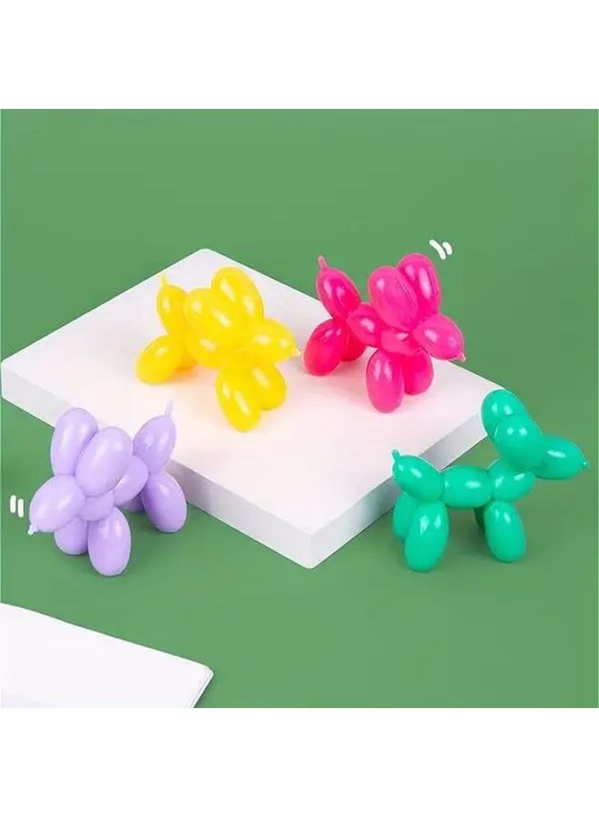 Random Color Dye 1pc Standing Balloon Dog Squeeze Toy Cute Fidget Stress Relief Gift - Image 5