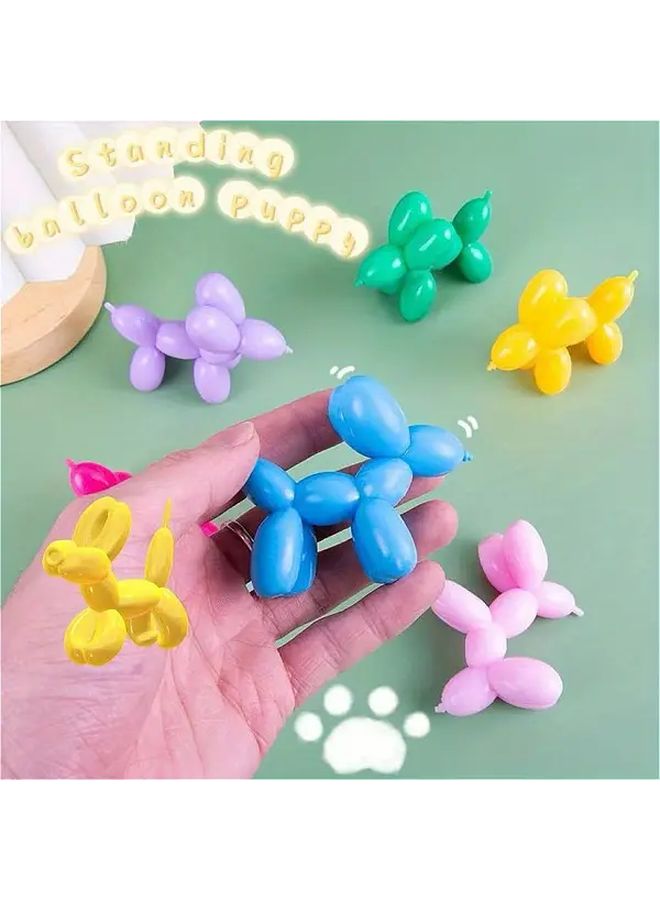 Random Color Dye 1pc Standing Balloon Dog Squeeze Toy Cute Fidget Stress Relief Gift - Image 2