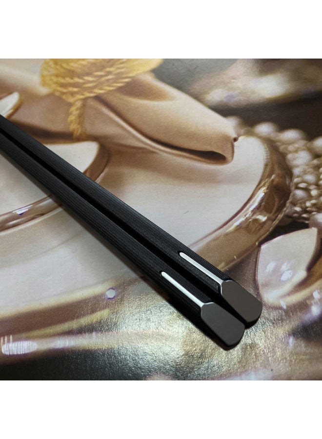Chuangjian Source Factory Household Public Chopsticks Personalized Japanese Style Hotel Tableware Frosted Sushi Pointed Chopsticks-Color:White Short Silver Wheat  - Image 4