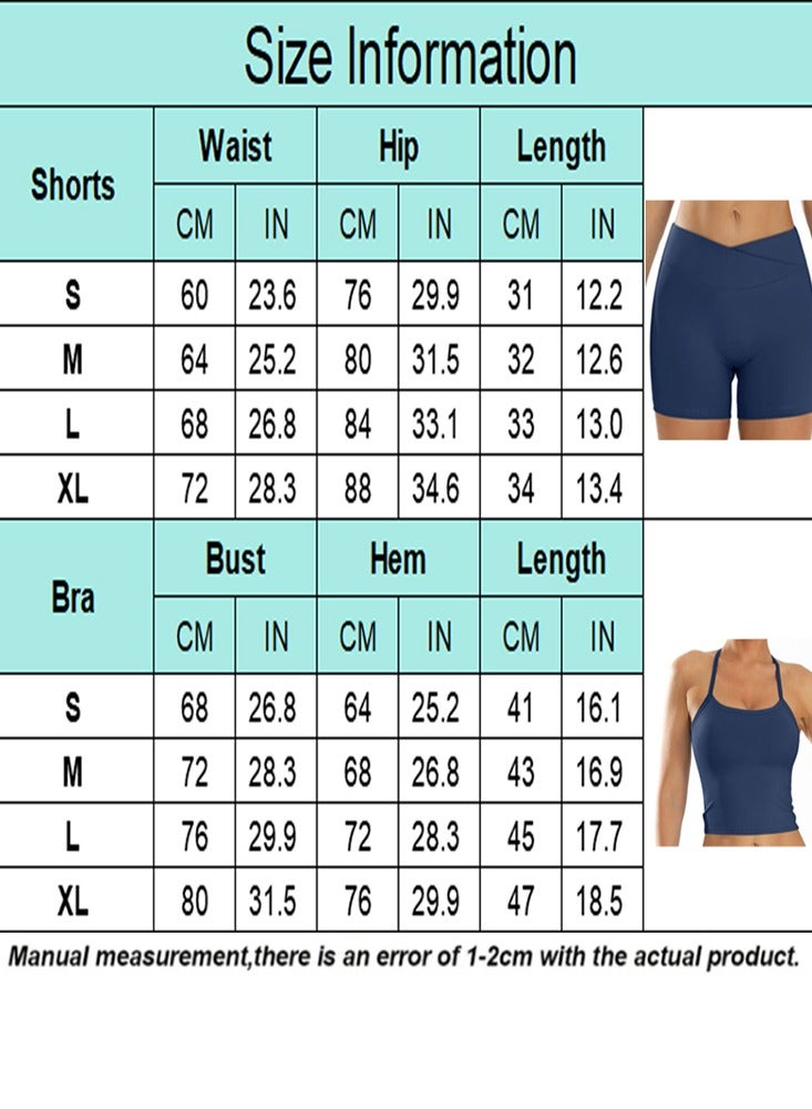 general 2 Piece Workout Sets For Women Tank Top Matching High Waist Booty Lifting Shorts Gym Yoga Active Wear Outfits  - Image 5
