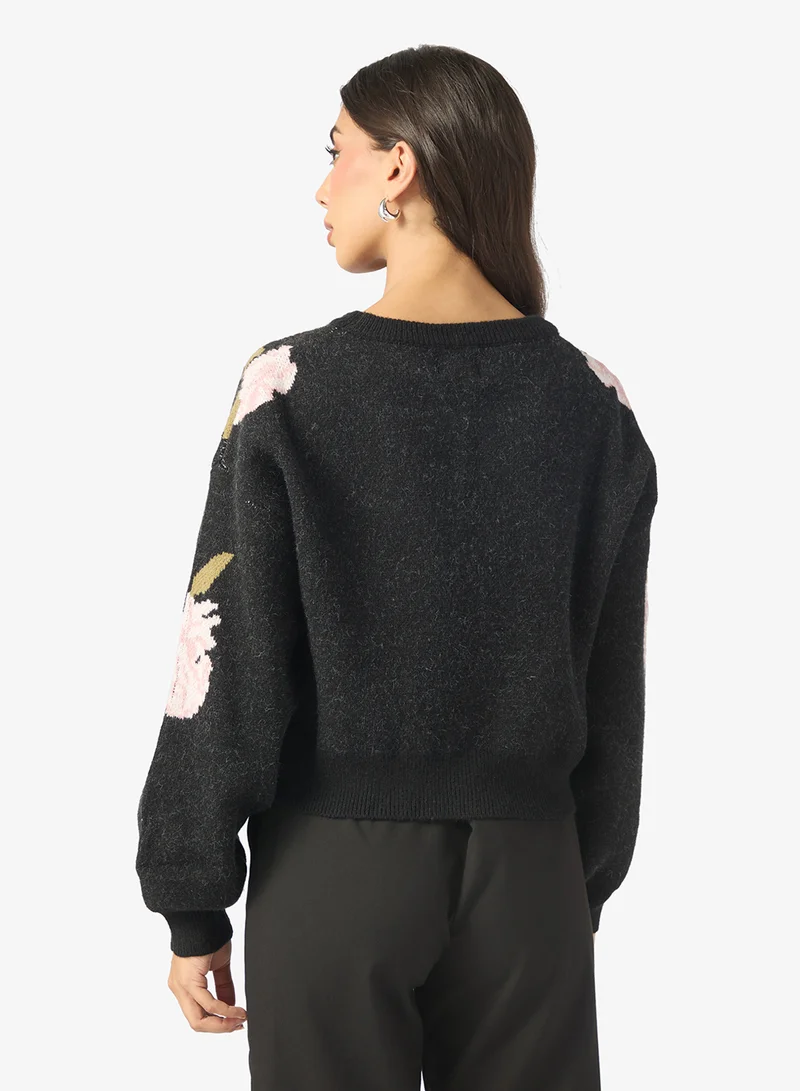 ELLA Floral Print Sweater