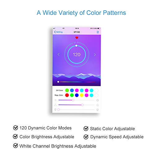 ALITOVE WS2812B WS2811 Addressable LED Bluetooth Controller iOS Android App Wireless Remote Control DC 5V~12V for SK6812 SK6812-RGBW WS2812 SM16703 Dream Color Programmable RGB LED Strip Pixel - Image 4