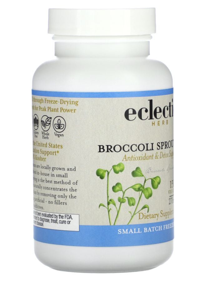 Eclectic Herb Freeze Dried Broccoli Sprouts 150 Veg Caps (270 mg per Capsule) - Image 2