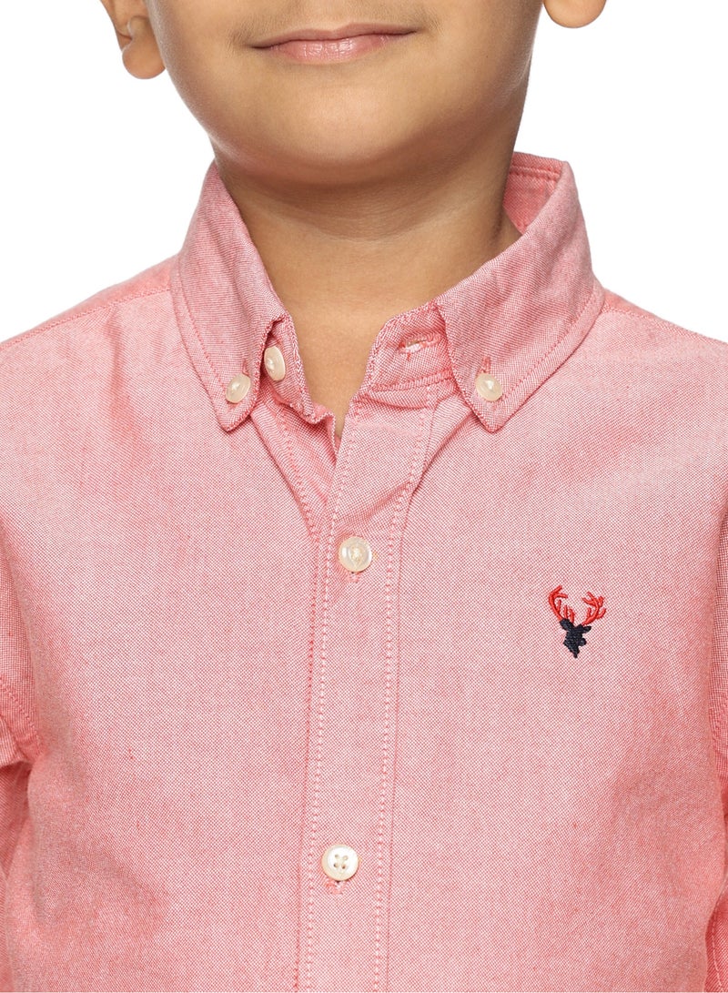 U.S. ELK Boys' Long Sleeve Oxford Dress Shirt | Kids Classic Formal Button Down Shirt | Collared Neck Cotton Shirt  - Image 5