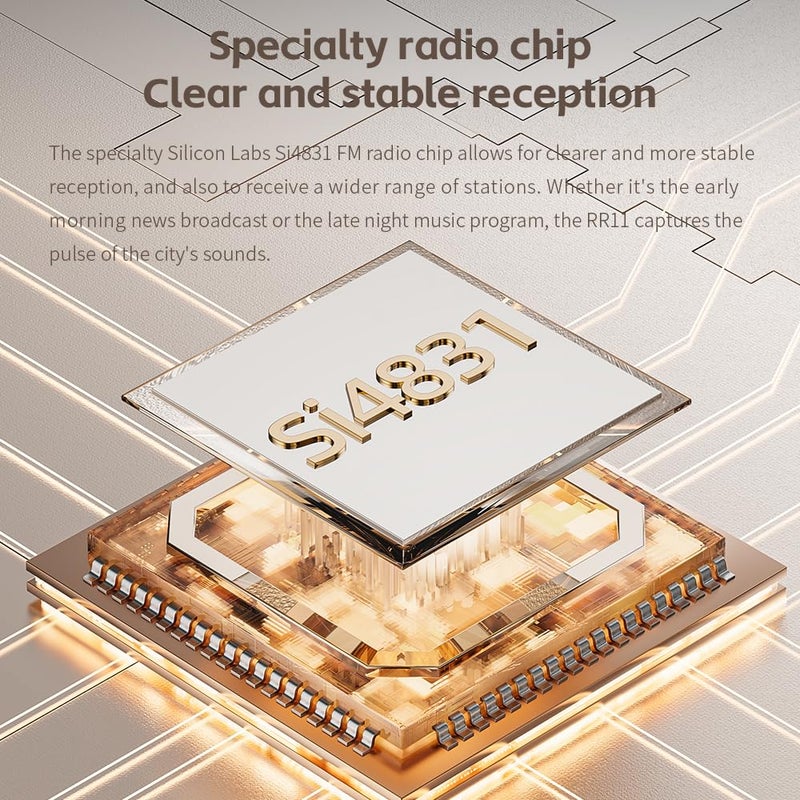 FiiO RR11 Portable HiFi FM Stereo Radio Receiver with Analog PVR Tuning, BASS+3D Sound Effects, 64MHz-108MHz (Black, Hi-Res Audio Certified) - Image 5