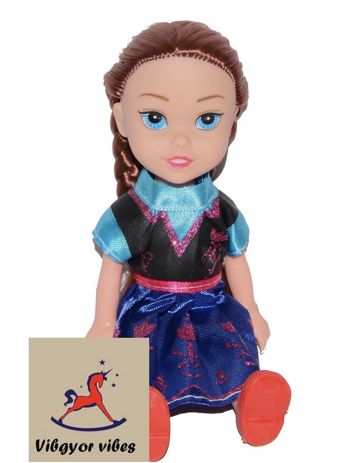 Vibgyor Vibes - Vibgyor Vibes™ Small Baby Twin Girl Sisters Long Hair Doll for Kids, Toddlers, Boys, Girls. Random Clothing Colours Will be Sent. Pack of 1 (6 Inches) - Image 1