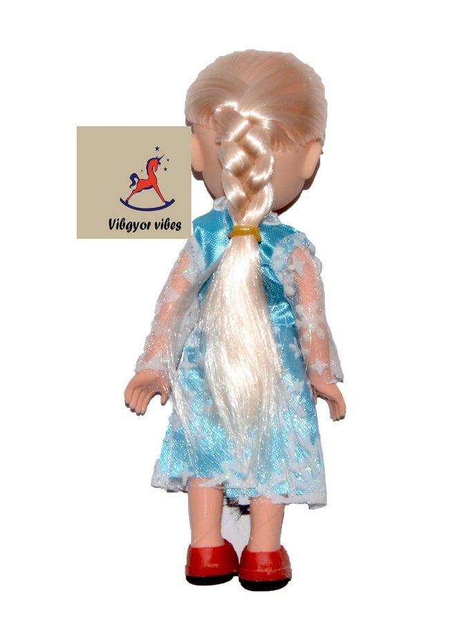 Vibgyor Vibes - Vibgyor Vibes™ Small Baby Twin Girl Sisters Long Hair Doll for Kids, Toddlers, Boys, Girls. Random Clothing Colours Will be Sent. Pack of 1 (6 Inches) - Image 1