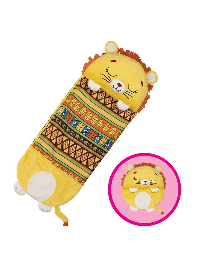 Happy Nappers Pillow & Sleepy Sack- Comfy, Cozy, Compact, Super Soft, Warm, All Season, Sleeping Bag with Pillow- Lion (Medium) - Image 1