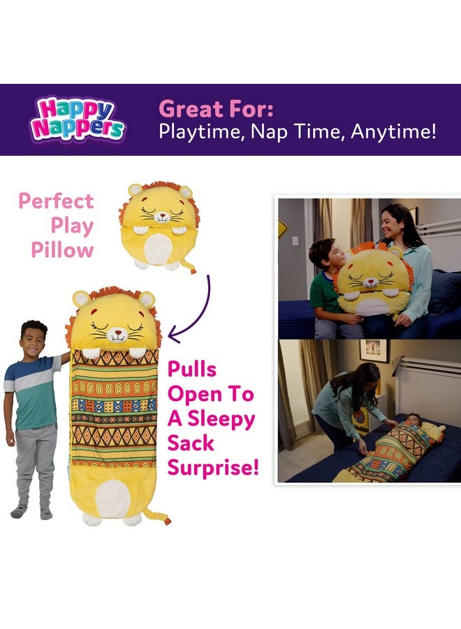 Happy Nappers Pillow & Sleepy Sack- Comfy, Cozy, Compact, Super Soft, Warm, All Season, Sleeping Bag with Pillow- Lion (Medium) - Image 3