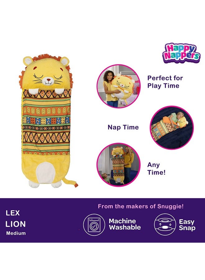 Happy Nappers Pillow & Sleepy Sack- Comfy, Cozy, Compact, Super Soft, Warm, All Season, Sleeping Bag with Pillow- Lion (Medium) - Image 2