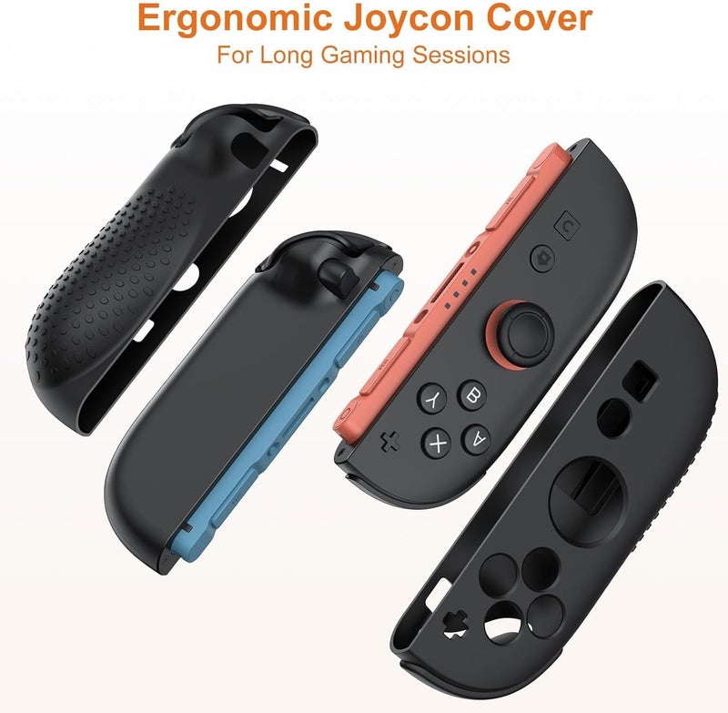 Highdas Protection Bundle for Nintendo Switch 2, Switch 2 Accessories with Console Carrying Case, 2x Tempered Glass Screen Protectors, 2x Joy-Con Controller Cases, 6x Anti-Slip Thumb Grip Caps, All-in - Image 5