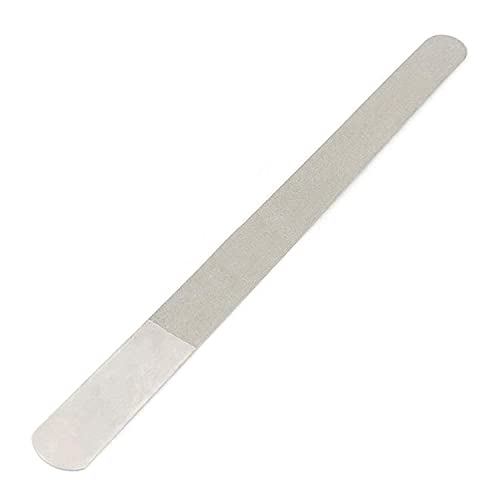 SWEETPEA�1 Pieces Diamond Nail File Set Stainless Steel Double Side Nail File Metal Buffer File Manicure Files Natural Nail Emery Boards for Salon Home and Travel Women Men (Silver) - Image 1