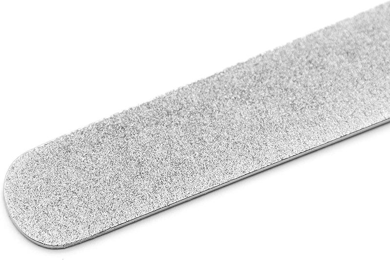 SWEETPEA�1 Pieces Diamond Nail File Set Stainless Steel Double Side Nail File Metal Buffer File Manicure Files Natural Nail Emery Boards for Salon Home and Travel Women Men (Silver) - Image 5
