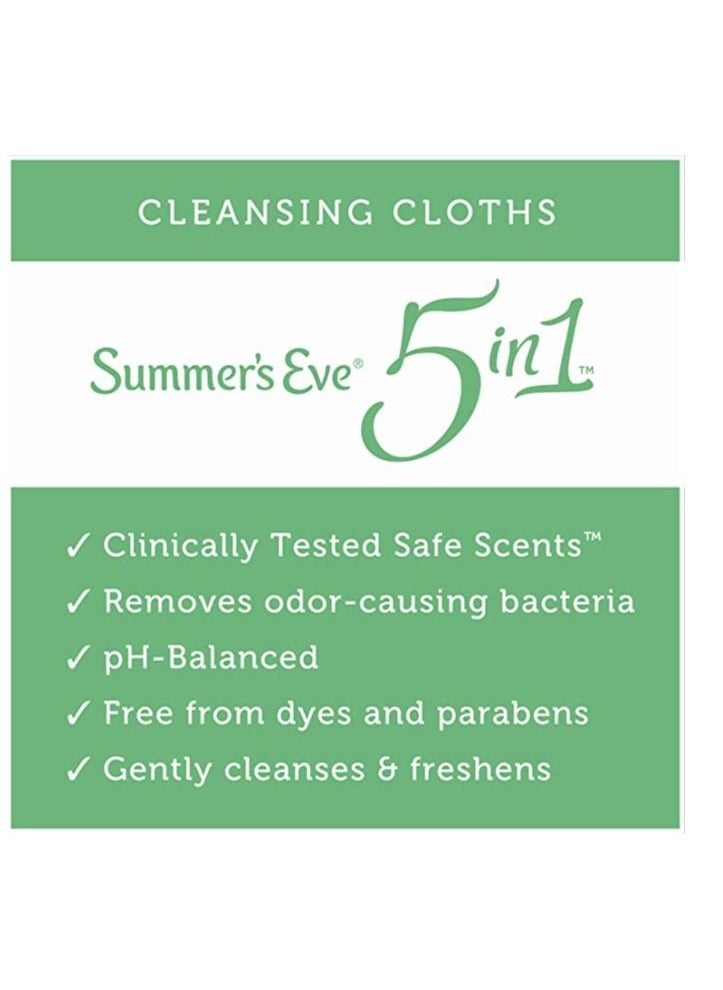 Summer's Eve - Summer s Eve Cleansing Cloths  Aloe Love 16 Count pH Balanced & Gynecologist Tested - Image 1