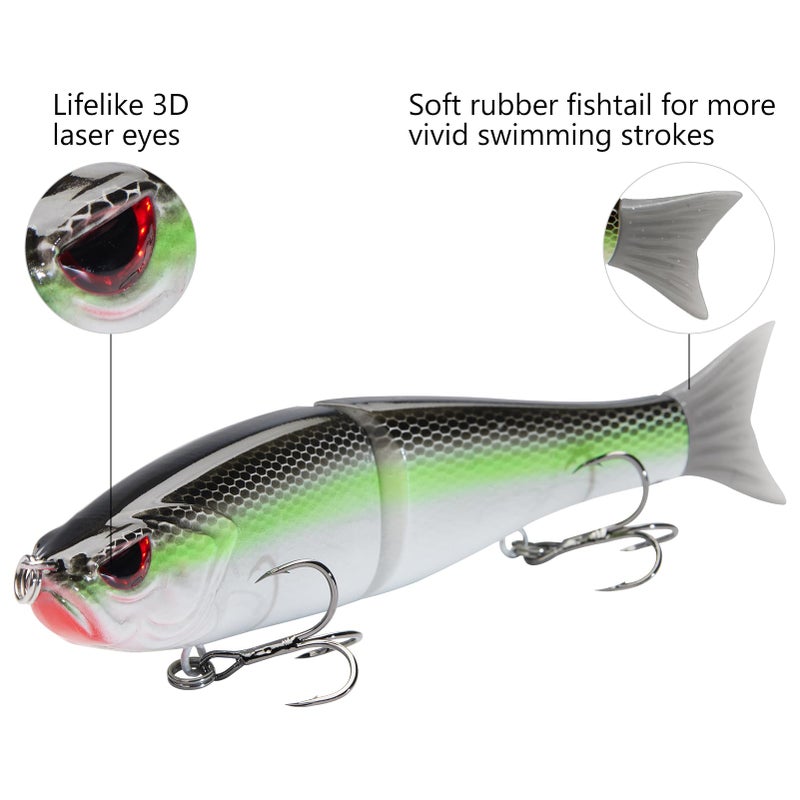 Bassdash SwimShad Glide Baits Jointed Swimbait Bass Pike Salmon Trout Muskie Fishing Lure - Image 5