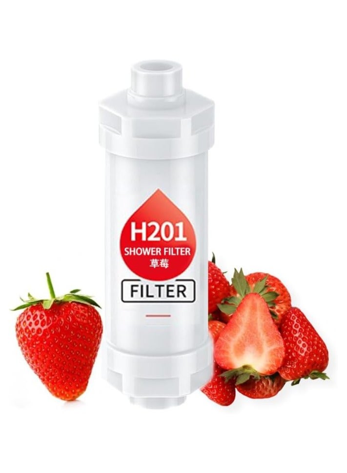 Strawberry Vitamin C Shower Head Filter | Aromatherapy Hard Water Softener | Removes Chlorine & Rust | Purifies Water | Prevents Dry Skin & Hair Loss | Fragrant Shower Infuser  - Image 2